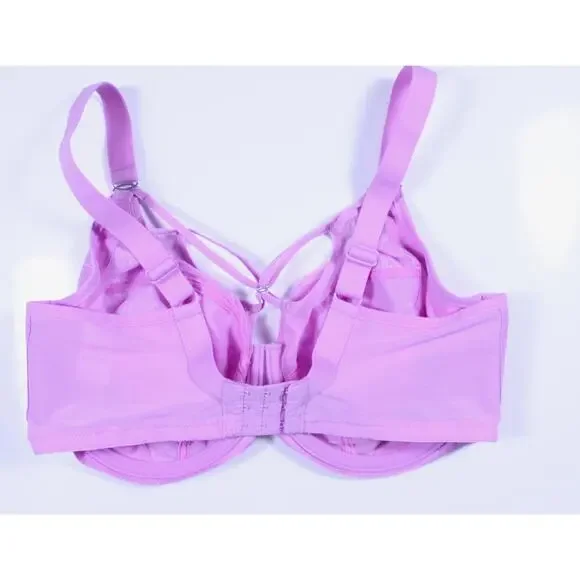 Elomi Brianna Plunge Underwire Bra Very Pink mesh harness el8080vek sz 36I - Picture 6 of 7